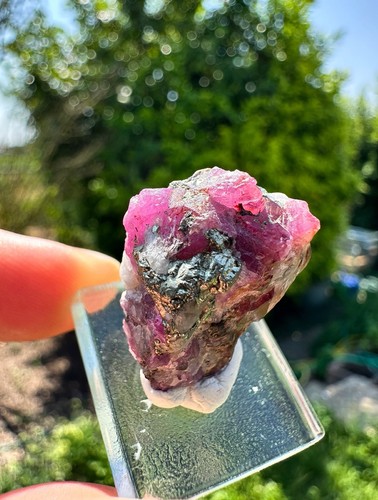 Rubin mit pyrit - rubin,